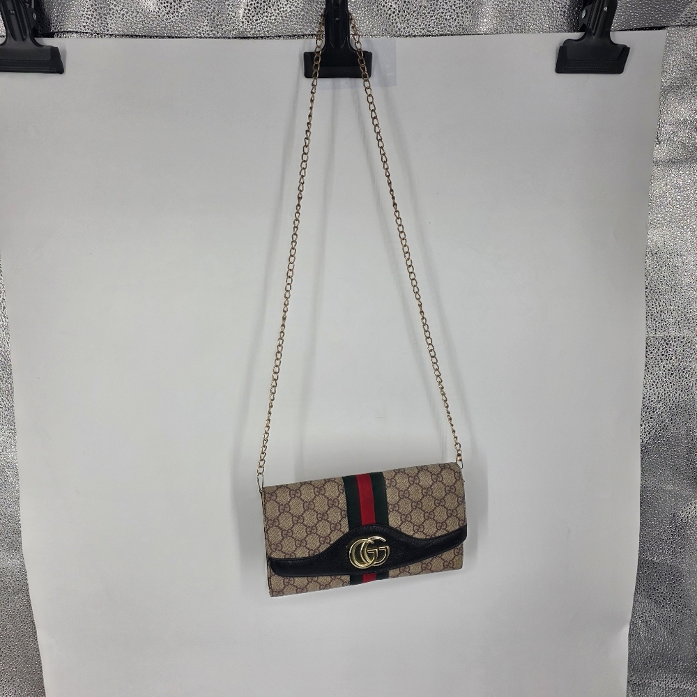 Authentic GUCCI Ophidia GG Supreme Continental Wallet Black Leather Web Strip - Picture 2 of 10